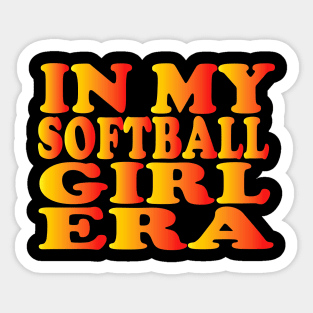 in my softball girl era Sticker